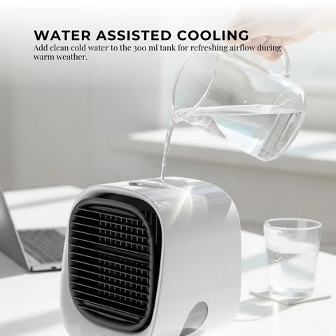 Orku USB Mini Evaporative Air Cooler Fan White - 300 Ml Water Tank
