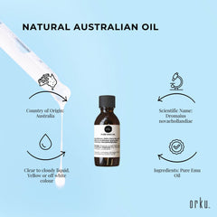 Orku 10ml Pure Emu Oil - Natural Undiluted Australian Dromaius Novaehollandiae