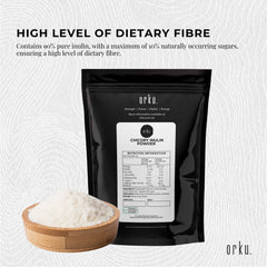 Orku 100g Chicory Root Inulin Powder - Unflavoured Natural Prebiotic Fibre