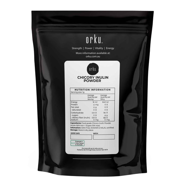 Orku 100g Chicory Root Inulin Powder - Unflavoured Natural Prebiotic Fibre