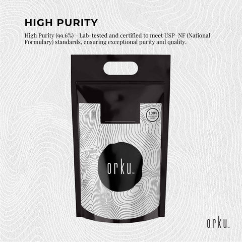 Orku 10Kg Myo Inositol Powder - USP Grade High Purity Unflavoured