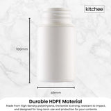 Kitchee 10x Tablet Bottles 90ml + 38mm TamperTel Child Resistant Cap - Round