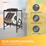 Social Hike Turntable Player Stand & Vinyl LP Record Album Storage - Black