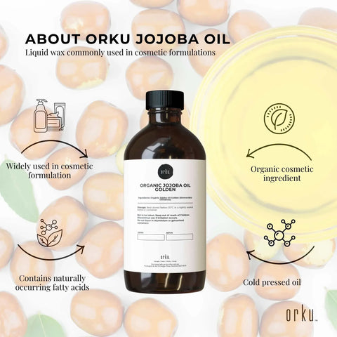 Orku 500ml Organic Castor Oil and 500ml Organic Jojoba Oil Pack