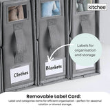 Kitchee 4x Foldable Bed Sheet Storage Box - Linen + Closet Organiser Grey