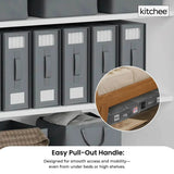 Kitchee 4x Foldable Bed Sheet Storage Box - Linen + Closet Organiser Grey