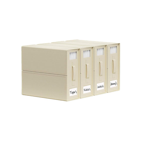 Kitchee 4x Foldable Bed Sheet Storage Box - Linen + Closet Organiser Beige