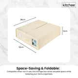 Kitchee 4x Foldable Bed Sheet Storage Box - Linen + Closet Organiser Beige