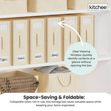 Kitchee 10x Foldable Bed Sheet Storage Box - Linen + Closet Organiser Beige