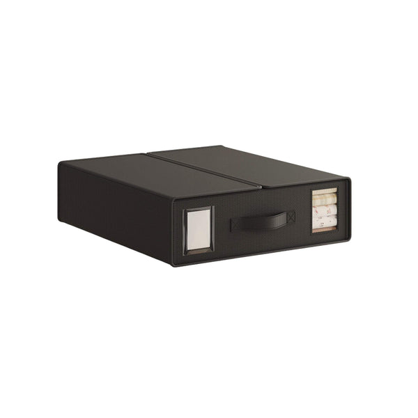 1x Kitchee Foldable Bed Sheet Storage Box - Linen and Closet Organiser Black