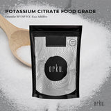 Orku 100g Potassium Citrate Food Grade - Granular BP USP FCC E332 Additive