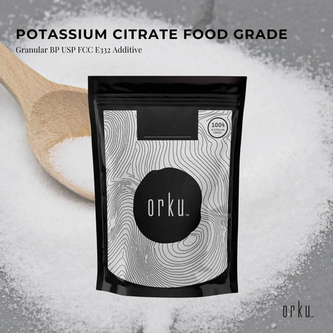 Orku 100g Potassium Citrate Food Grade - Granular BP USP FCC E332 Additive