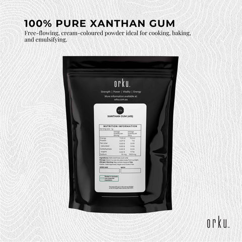 Orku 1Kg Xanthan Gum Thickener Pure Fine Powder 200 Mesh FCC E415 Food Additive