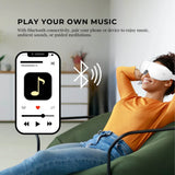 Orku Rechargeable Eye Massager - Heat Compression Vibration Bluetooth White