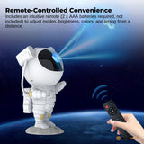 Social Hike Galaxy Star Projector - Colour LED Astronaut Night Light and Remote