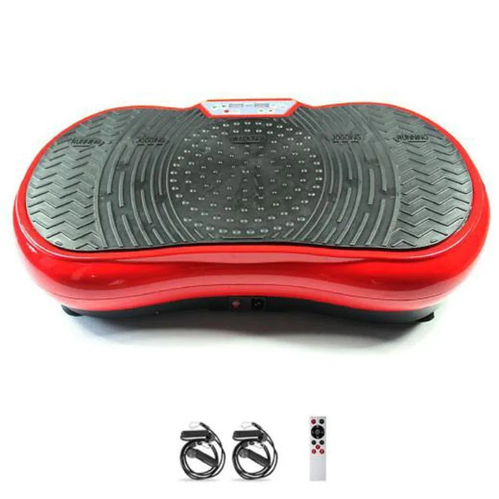 Social Hike Vibration Plate Exercise Platform - Vibrating Workout Machine Red