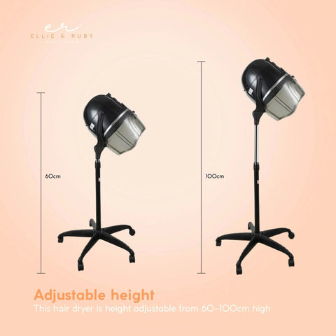 Ellie & Ruby Free Standing Hair Dryer Hood - Adjustable Salon Hairdryer