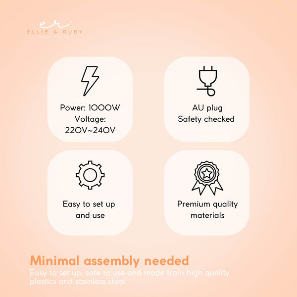 Ellie & Ruby Free Standing Hair Dryer Hood Bonnet Adjustable Salon Hairdryer