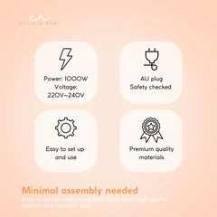 Ellie & Ruby Free Standing Hair Dryer Hood Bonnet Adjustable Salon Hairdryer