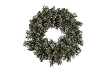 Christabelle 61cm Christmas Wreath Cashmere Pine with LED Lights Front Door Decoration Ornament