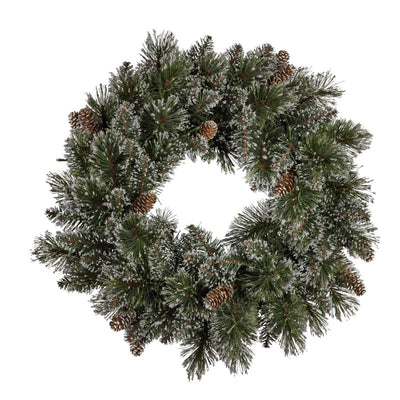 Christabelle 61cm Christmas Wreath Cashmere Pine with LED Lights Front Door Decoration Ornament