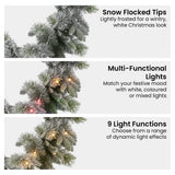 Christabelle 2.7m Christmas Garland Snowy with LED Lights Stamford Spruce Tree Decoration Ornament