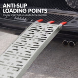 Kartrite Pair 2.3m Aluminium Folding Loading Ramps 680kg Heavy Duty for ATV Quad Bike Motorbike Farm Ute Trailer