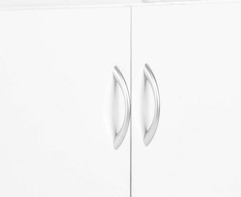 Sarantino 21 Pairs Shoe Cabinet Storage Organiser Shelf 2 Doors 80 x 30 x 90cm in White