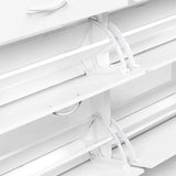 Sarantino 24 Pairs Shoe Cabinet Storage White Drawers Chest 1200 x 240 x 920 in White