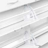 Sarantino 24 Pairs Shoe Cabinet Storage White Drawers Chest 1200 x 240 x 920 in White