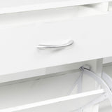 Sarantino 24 Pairs Shoe Cabinet Storage White Drawers Chest 1200 x 240 x 920 in White