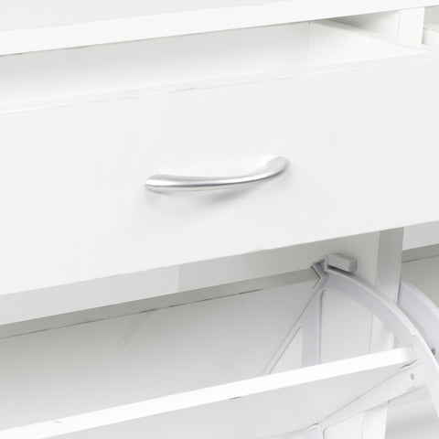 Sarantino 24 Pairs Shoe Cabinet Storage White Drawers Chest 1200 x 240 x 920 in White