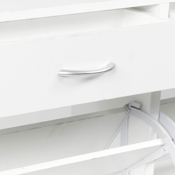 Sarantino 24 Pairs Shoe Cabinet Storage White Drawers Chest 1200 x 240 x 920 in White