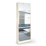Sarantino 24 Pairs Shoe Cabinet Rack Storage Cupboard Organiser Shelf 5 Level Drawers