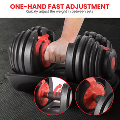 Powertrain 24kg Adjustable Dumbbell