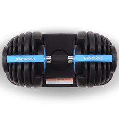 Powertrain 24KG Adjustable Home Gym Dumbbell - Blue