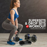 Powertrain 24KG Adjustable Home Gym Dumbbell - Blue