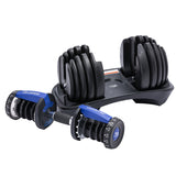 Powertrain 24KG Adjustable Home Gym Dumbbell - Blue