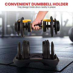 Powertrain 24KG  Adjustable Home Gym Dumbbell - Gold