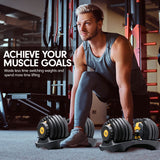 Powertrain 24KG  Adjustable Home Gym Dumbbell - Gold