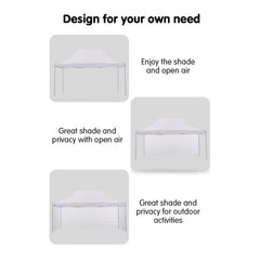 Wallaroo Gazebo Tent Marquee 3x4.5m PopUp Outdoor White