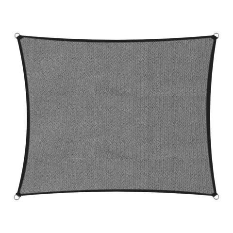 Wallaroo 280gsm Outdoor Square Sun Shade Sail Canopy Grey - 5m X 5m