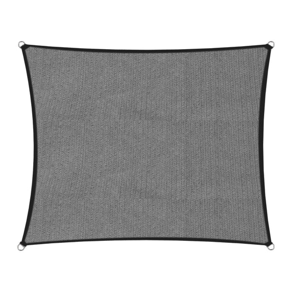 Wallaroo Outdoor Sun Shade Sail Canopy Grey Square 6 x 6M