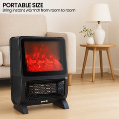 Pronti 2000W 3D Fire PTC Electric Portable Room Heater