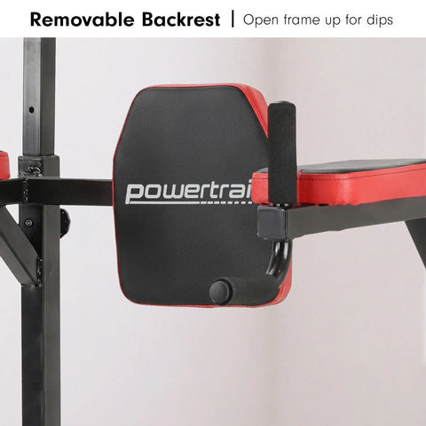 Powertrain J06 Multi-Function Power Tower Pull Up Chin Up Dip Station Heavy Duty Home Gym Strength Training Equipment
