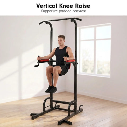 Powertrain J06 Multi-Function Power Tower Pull Up Chin Up Dip Station Heavy Duty Home Gym Strength Training Equipment