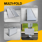 Kartrite 4ft Portable Aluminium Folding Wheelchair Ramp 275kg Heavy Duty Non-Slip Suitcase Ramp for Steps Kerbs
