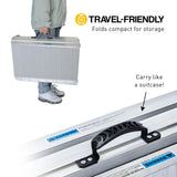 Kartrite 4ft Portable Aluminium Folding Wheelchair Ramp 275kg Heavy Duty Non-Slip Suitcase Ramp for Steps Kerbs