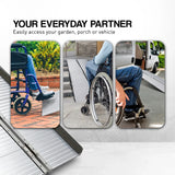 Kartrite 5ft Portable Aluminium Wheelchair Ramp 275kg Heavy Duty Non-Slip Foldable Suitcase Ramp for Mobility Scooters