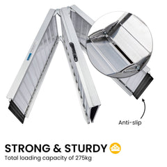 Kartrite Folding Aluminium Wheelchair Ramp 4FT Portable Mobility Access Ramp